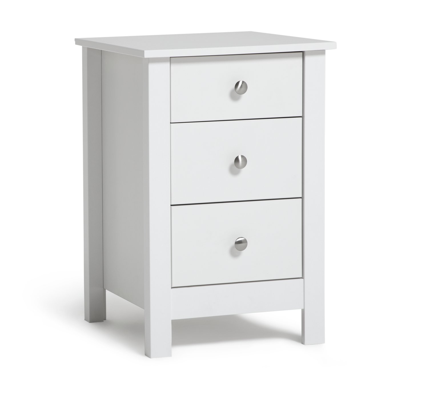 Habitat Osaka 3 Drawer Bedside Table - White (6065537) | Argos Price ...