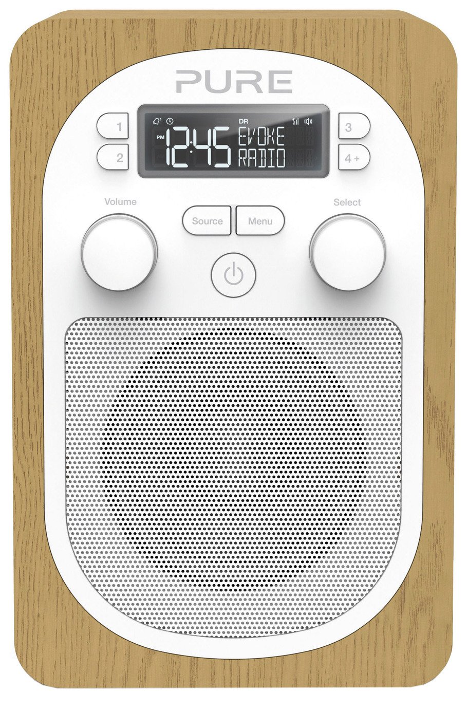 Pure Evoke H2 Portable DAB /FM Radio with Alarm - Oak