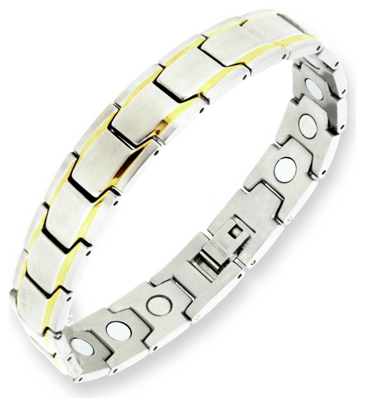 Revere Men's Stainless Steel Two Tone Magnetic Bracelet Review