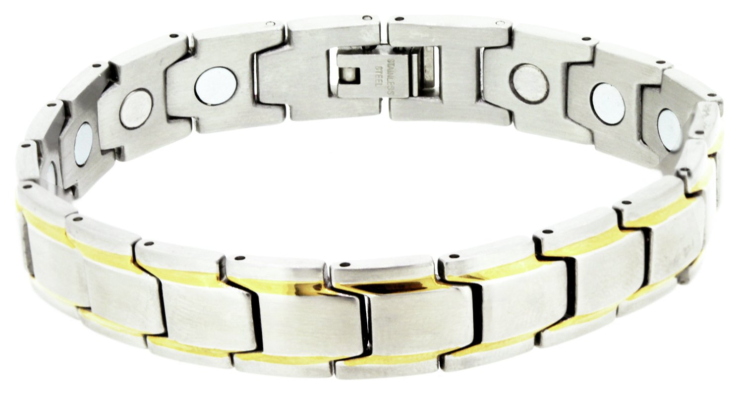 Revere Men's Stainless Steel Two Tone Magnetic Bracelet Review