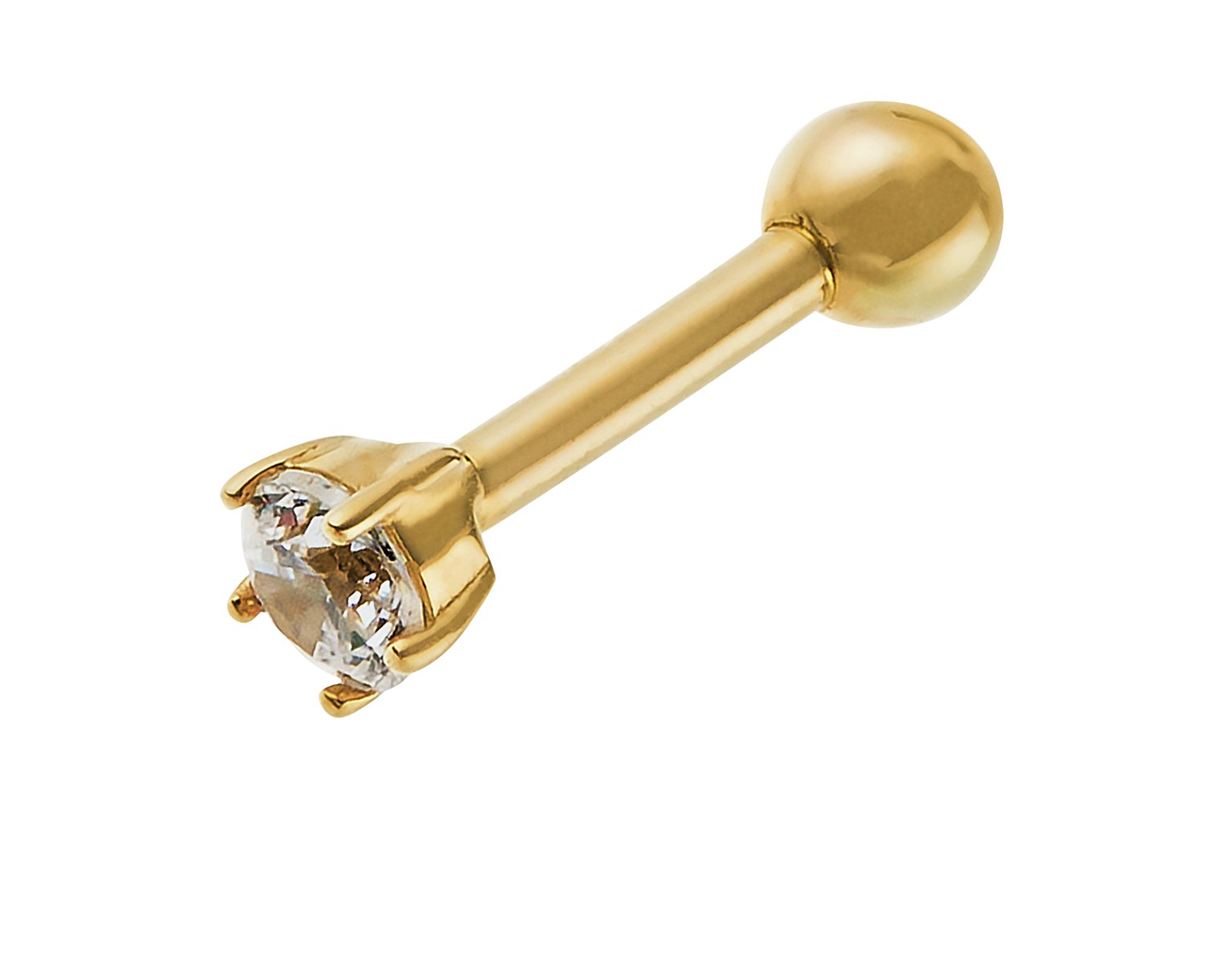 State of Mine 9ct Gold Cubic Zirconia Claw Set Labret review