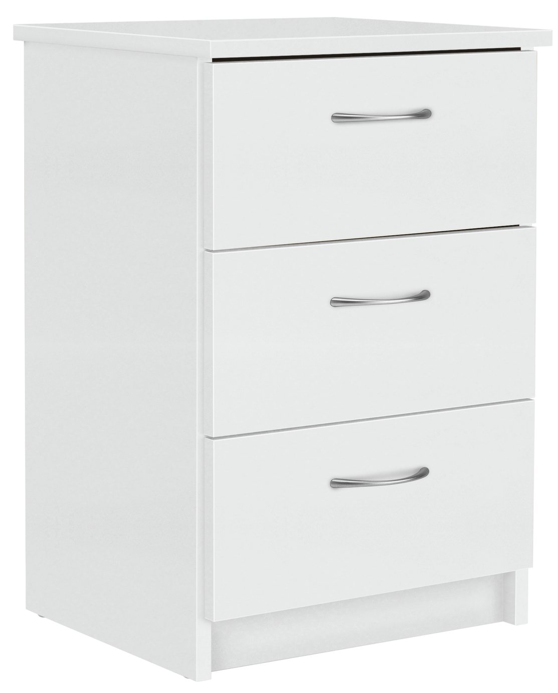 Argos Home Cheval 3 Drawer Bedside Table - White