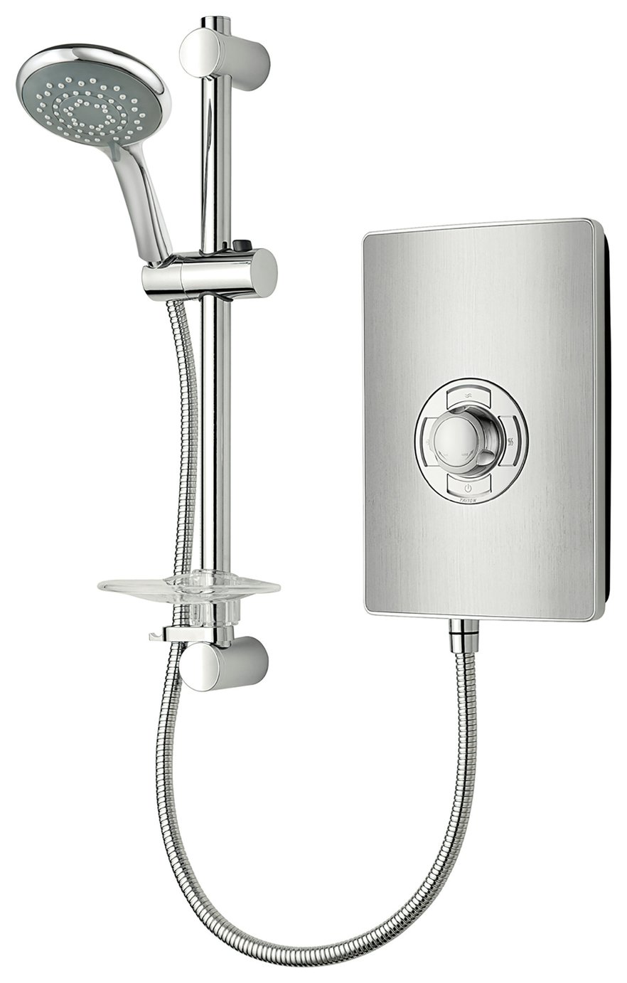 Triton Collection II 9.5kW Brushed Steel Electric Shower
