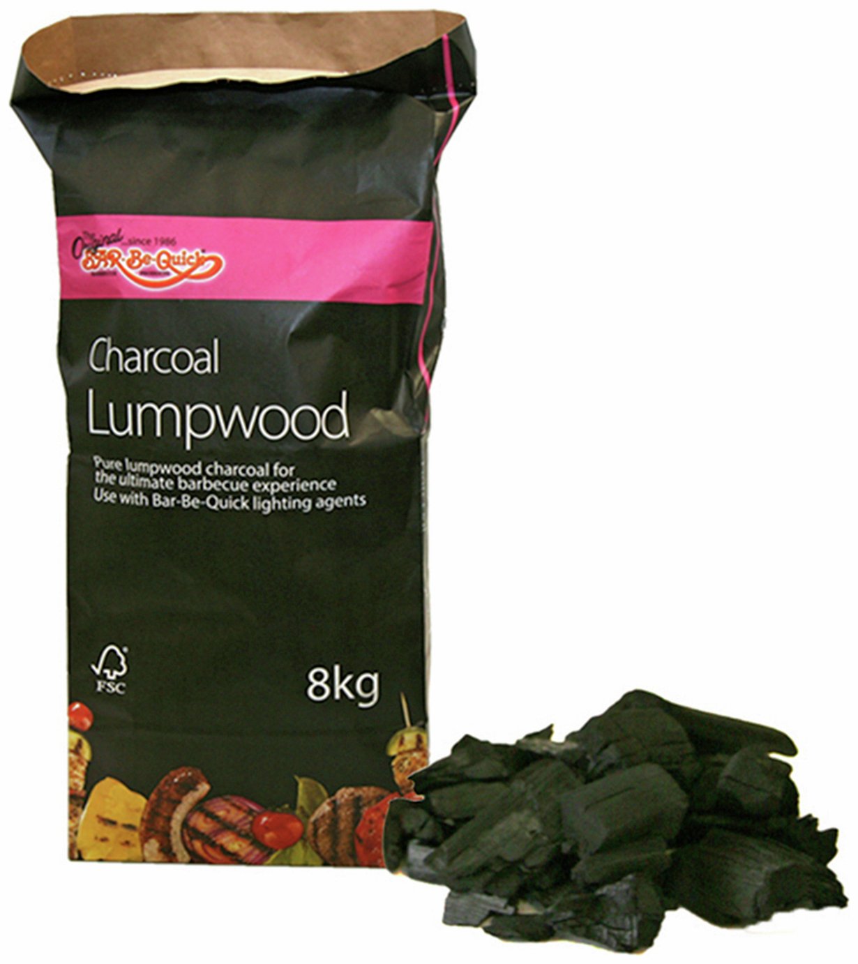 Bar-Be-Quick Charcoal Lumpwood - 8kg Bag at Argos