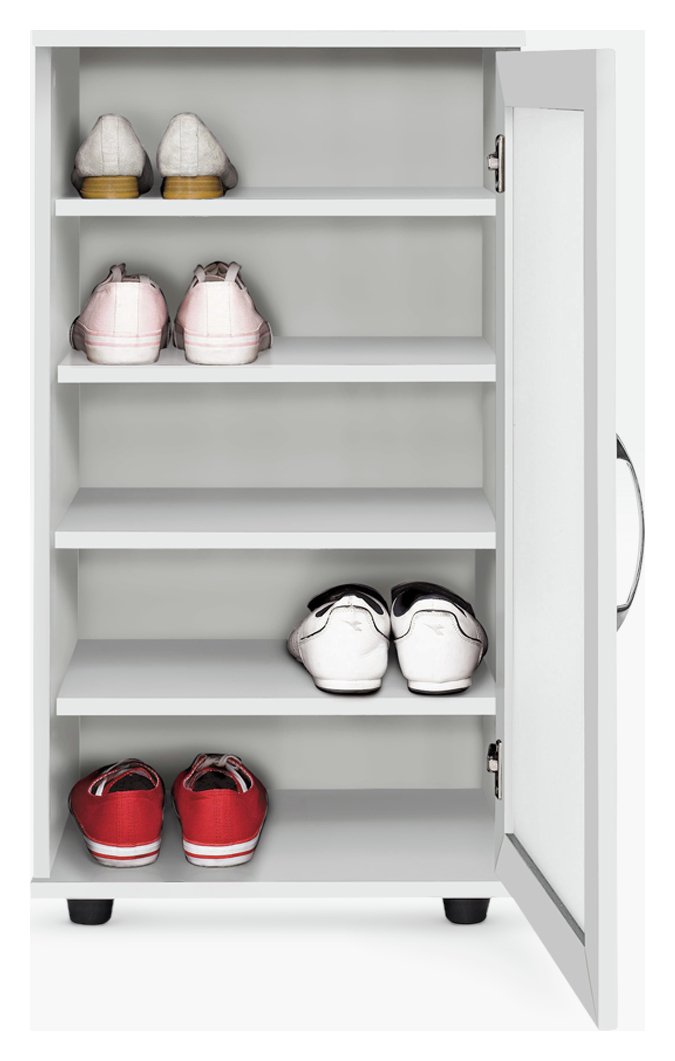 white shoe rack cabinet