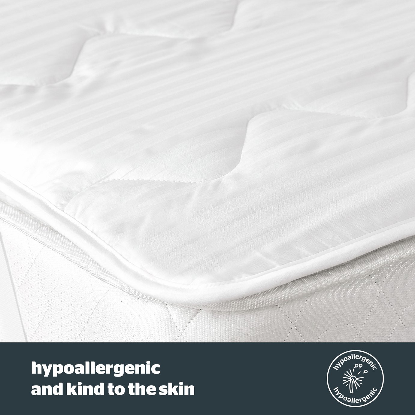 Surmatelas King Size Silentnight Hotel Collection 5cm - Housse Douce Avec Sangles Élastiques, Confort Luxueux