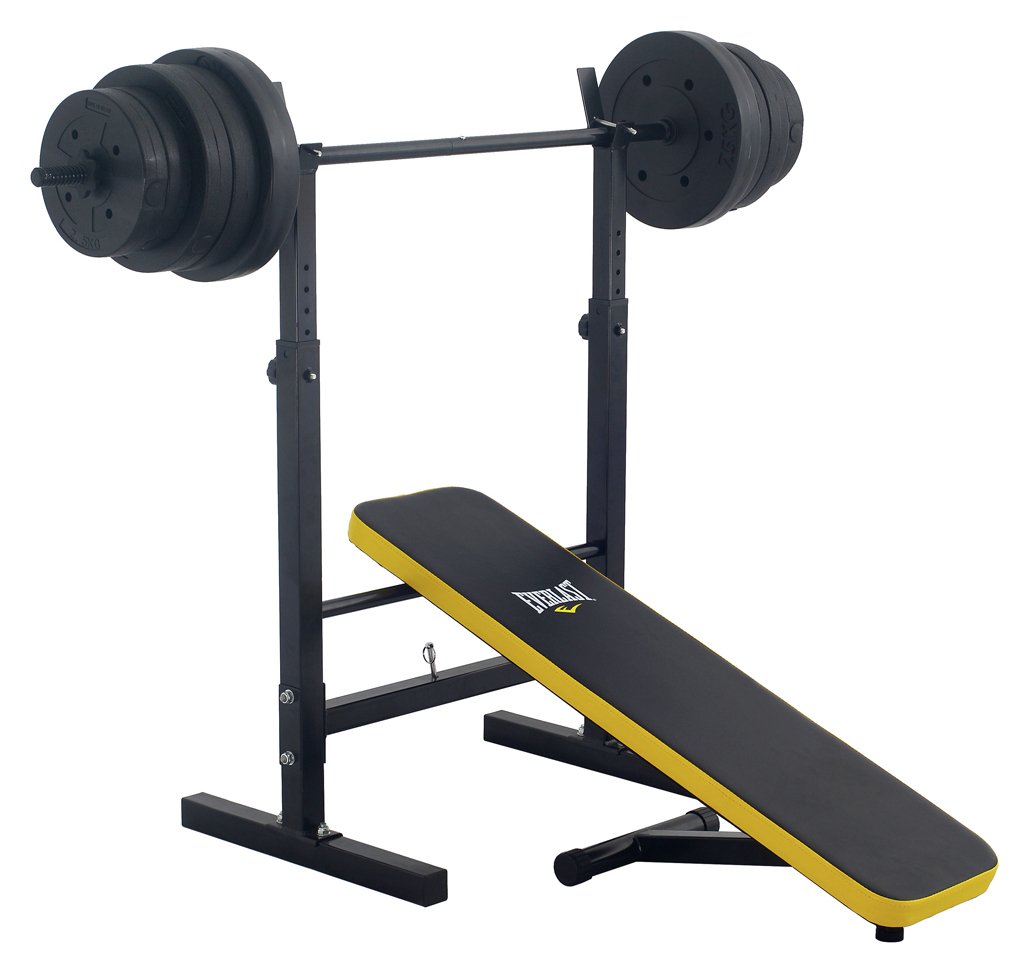 Everlast folding bench with 50kg weights new arrivals