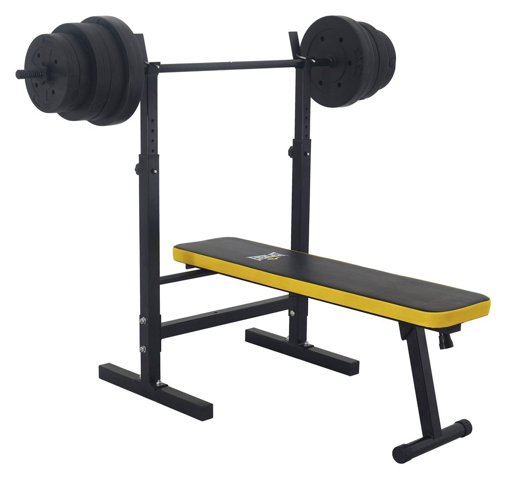 Folding bench & preacher with 50kg weights hot sale