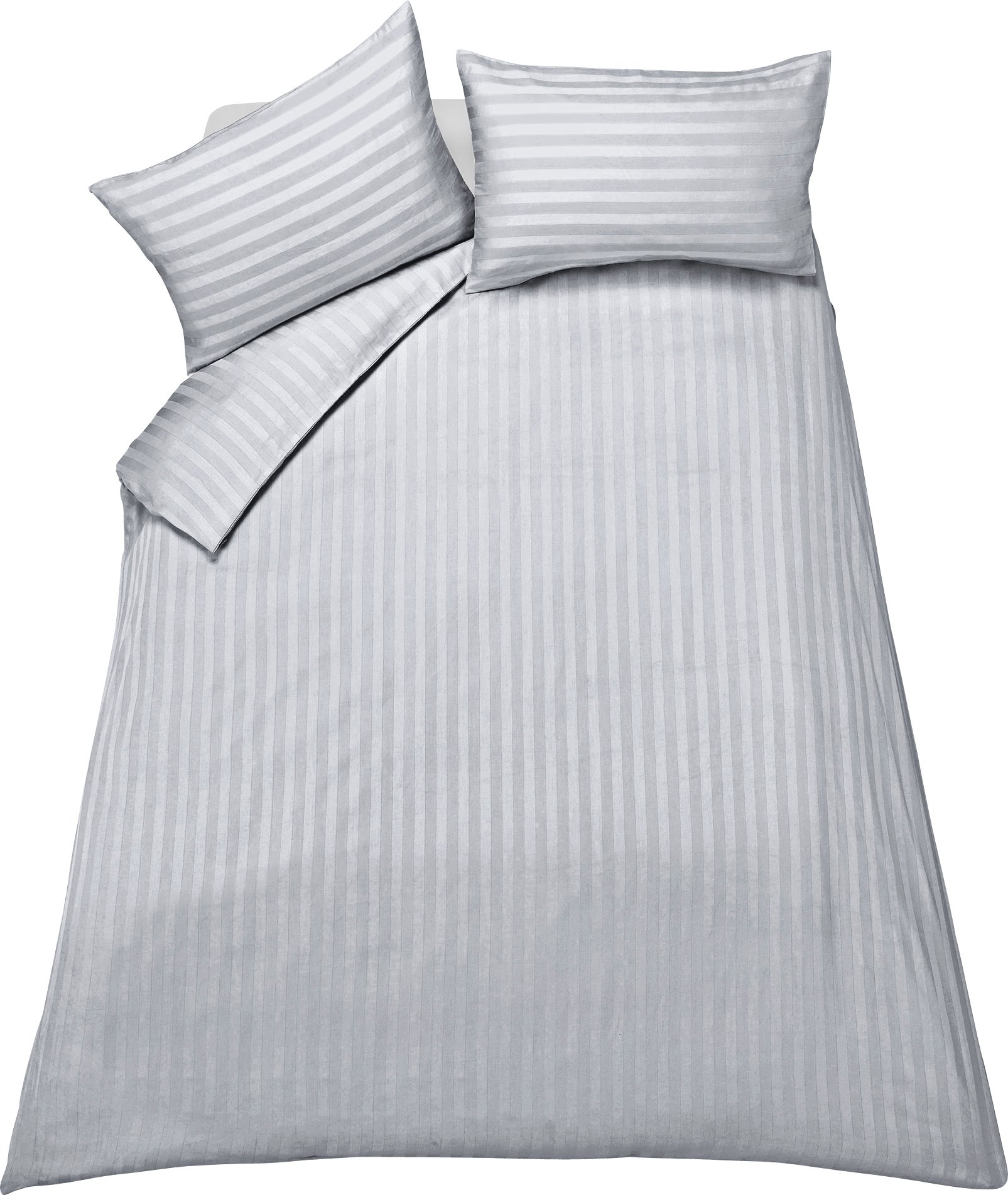 Argos Home Bella Sateen Grey Bedding Set - Superking