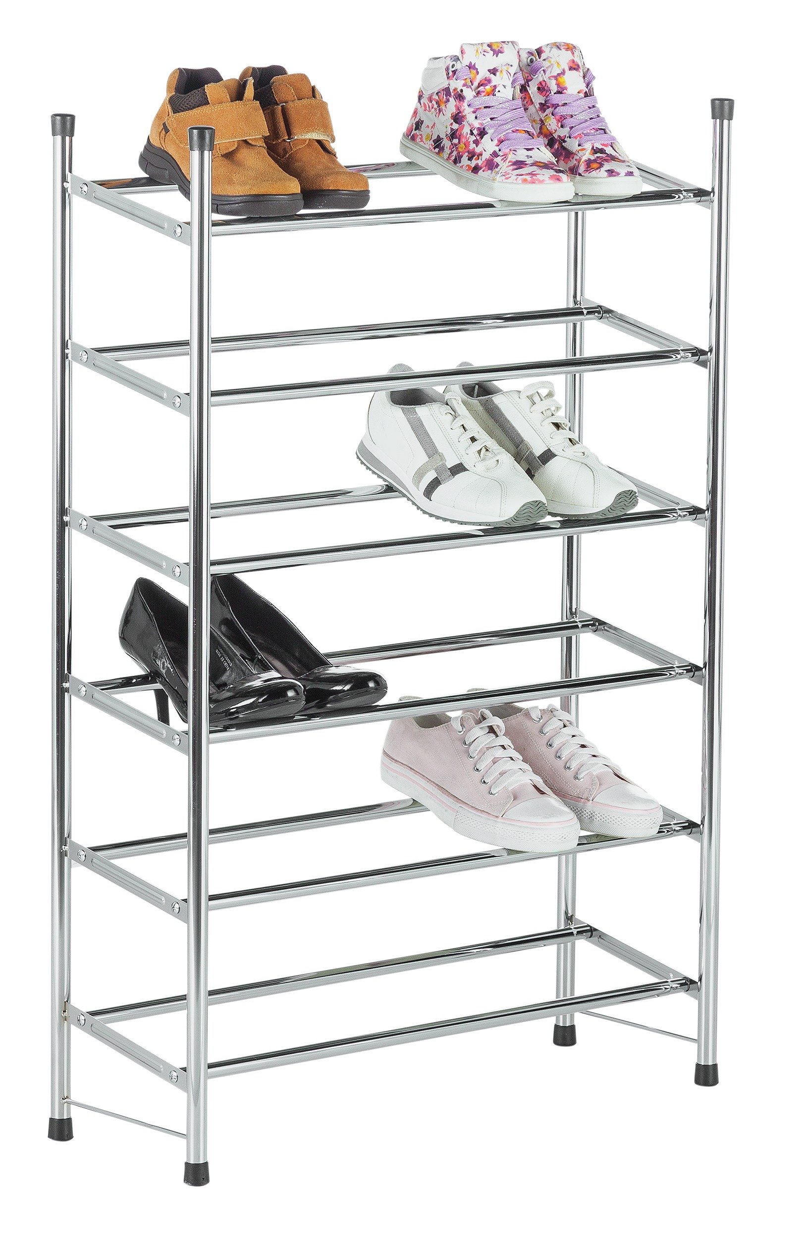 chrome shoe rack