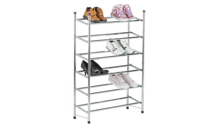 Buy Argos Home 6 Tier Extendable Shoe Rack Chrome Shoe Storage Argos