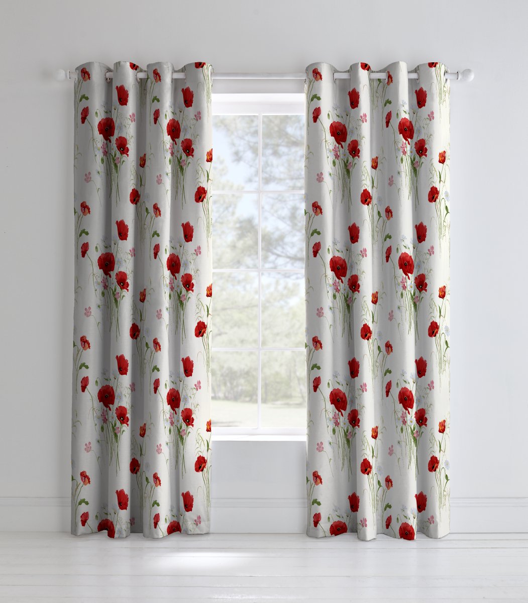 Catherine Lansfield Wild Poppies Lined Curtains Review