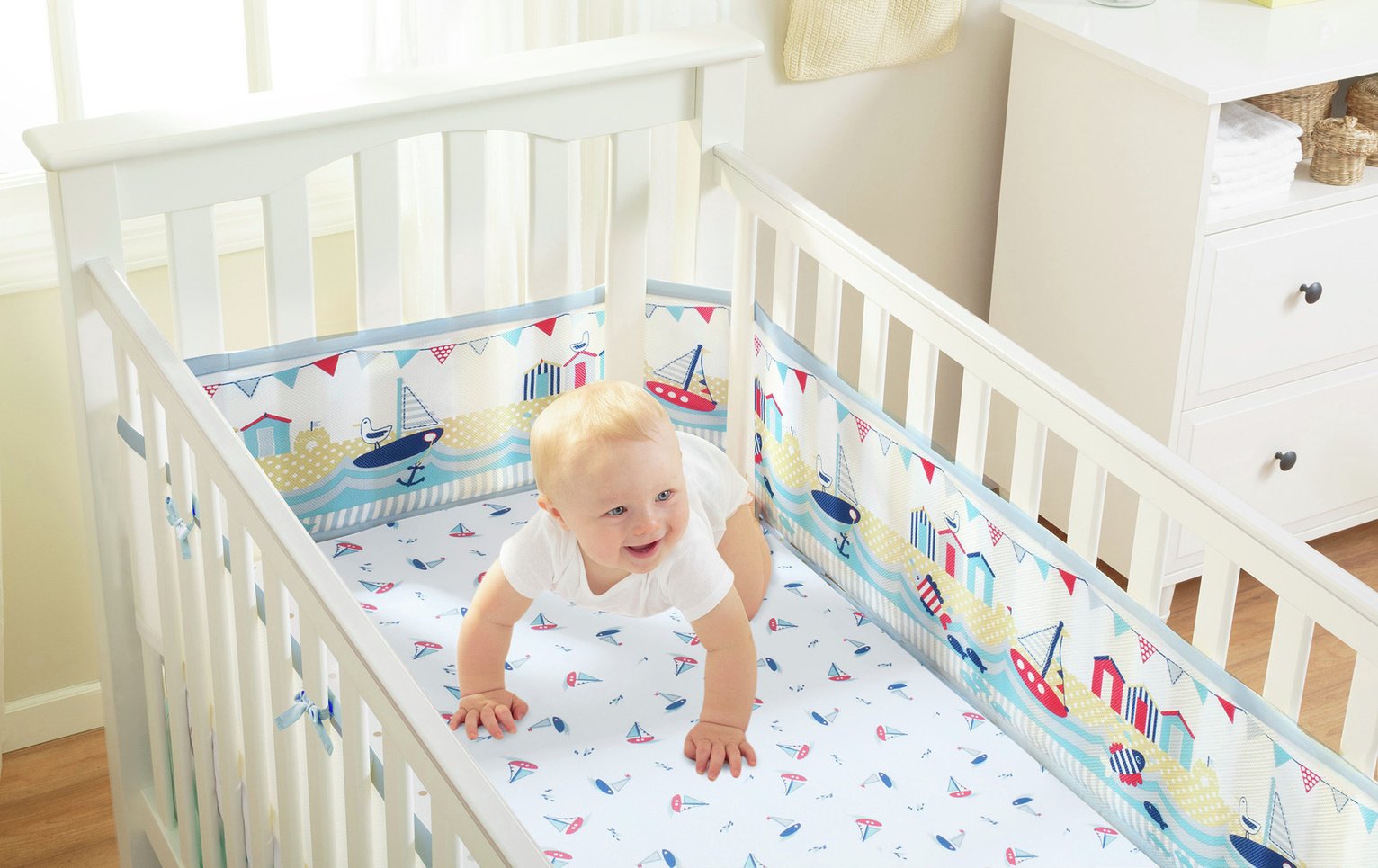 BreathableBaby 2 Cot Bed Sheets - By The Sea