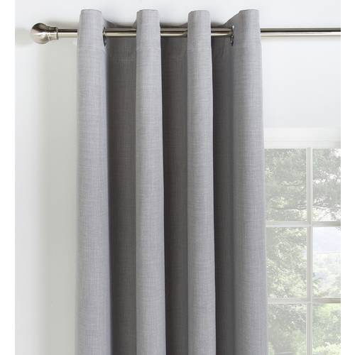 Buy Argos Home Linen Look Blackout Curtains - 117x137cm - Grey ...