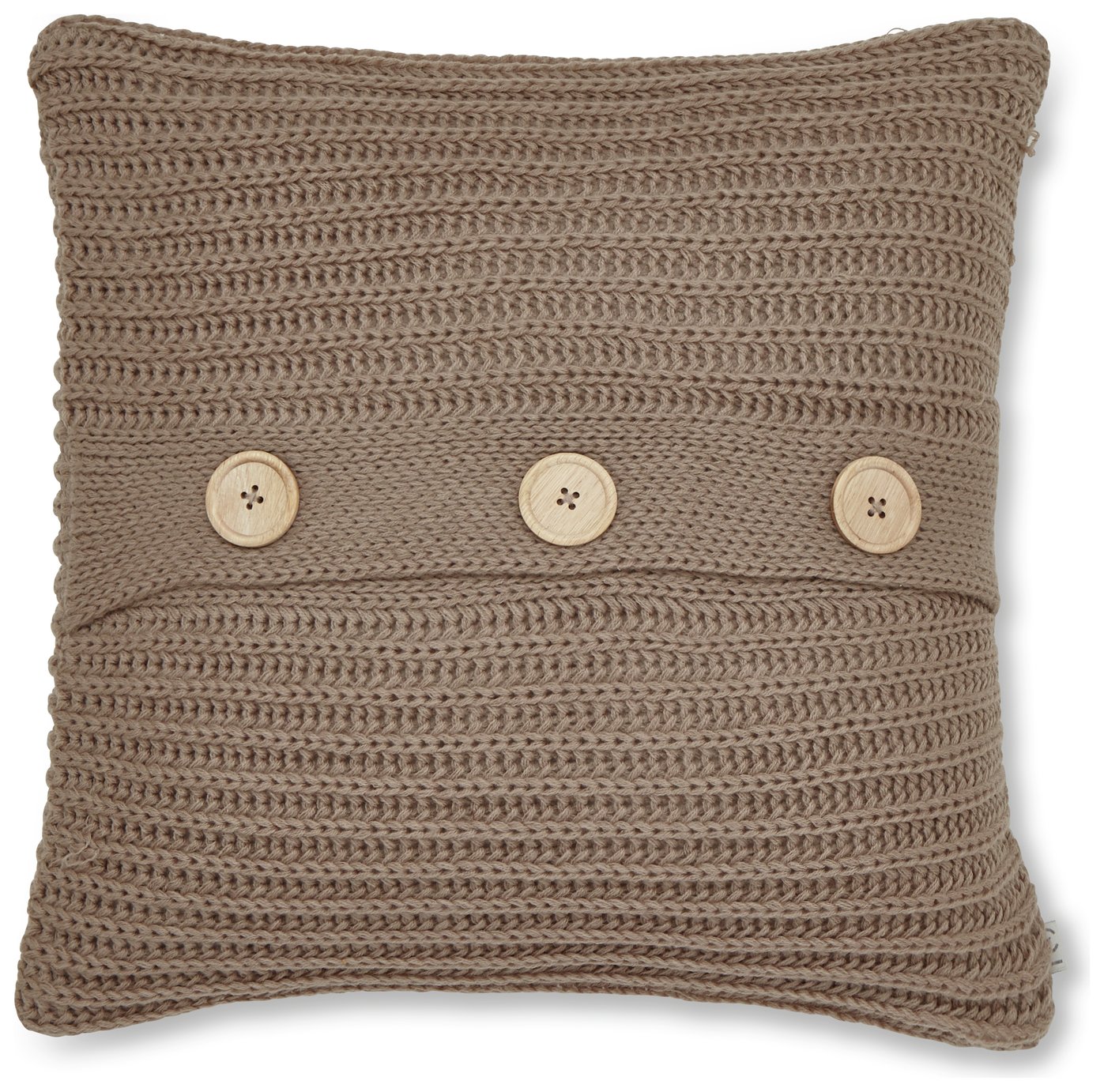 Catherine Lansfield Chunky Knit Cushion - Natural