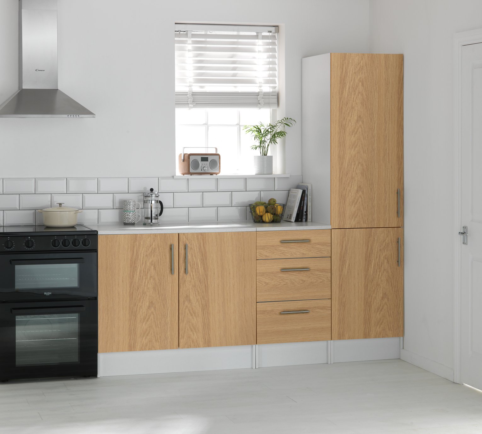 Argos Home Athina 3 Piece Fitted Kitchen Package -Oak Effect