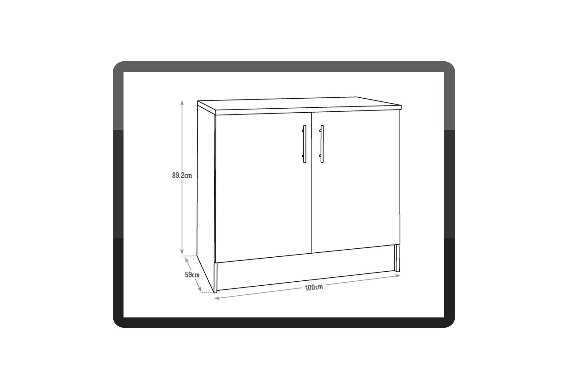 Hygena Athina - 1000mm - Fitted - Kitchen Base Unit