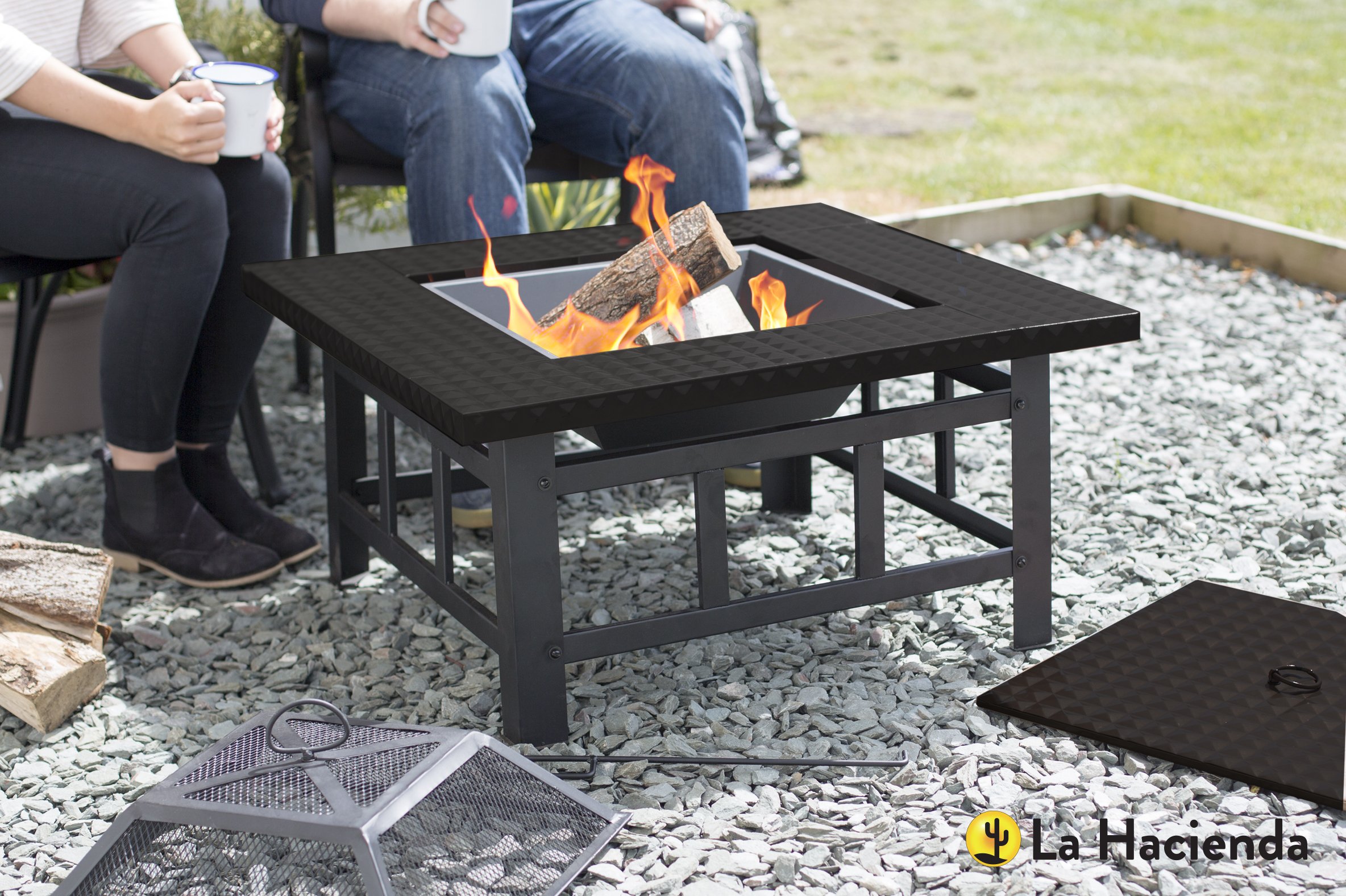 La Hacienda Large Square Fire Pit Table 6085342 Argos Price