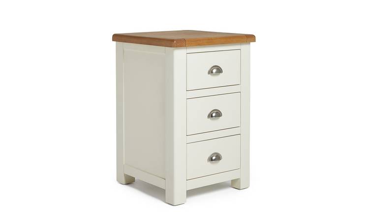 Buy Argos Home Kent 3 Drawer Bedside Table Cream Oak