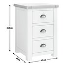 Buy Argos Home Kent 3 Drawer Bedside Table - Cream & Oak ...