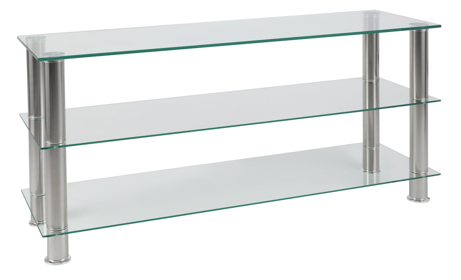 Argos Home Matrix Glass TV Bench - Clear