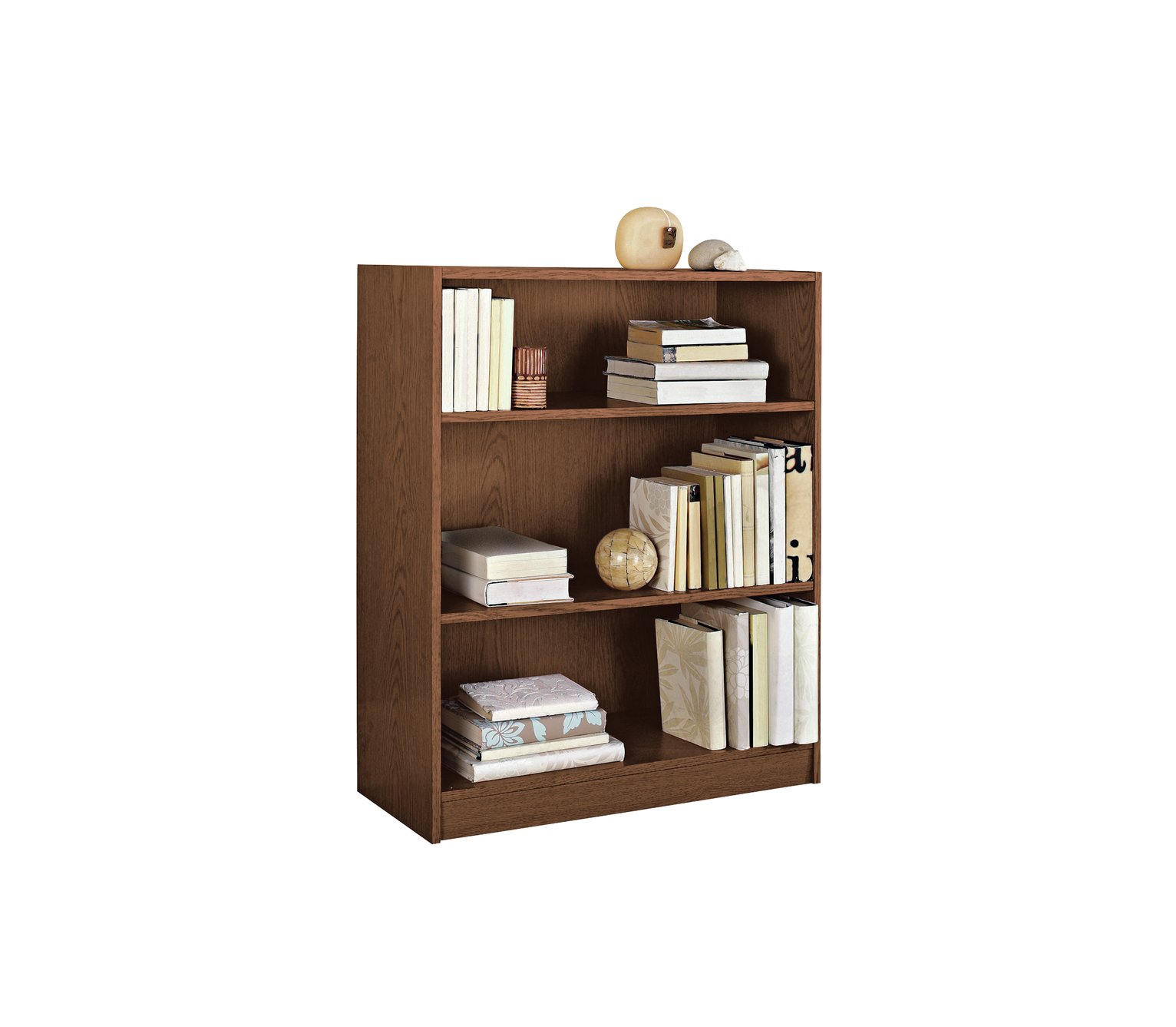 Argos Home Maine 2 Shelf Small Bookcase - Walnut Effect