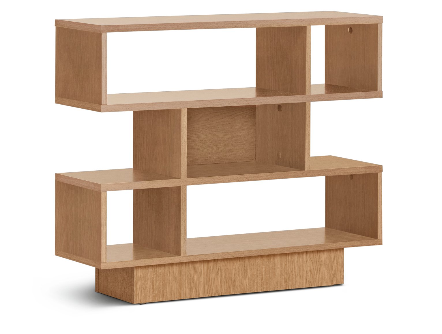 Habitat Cubes Short Shallow Shelving Unit - Oak Effect