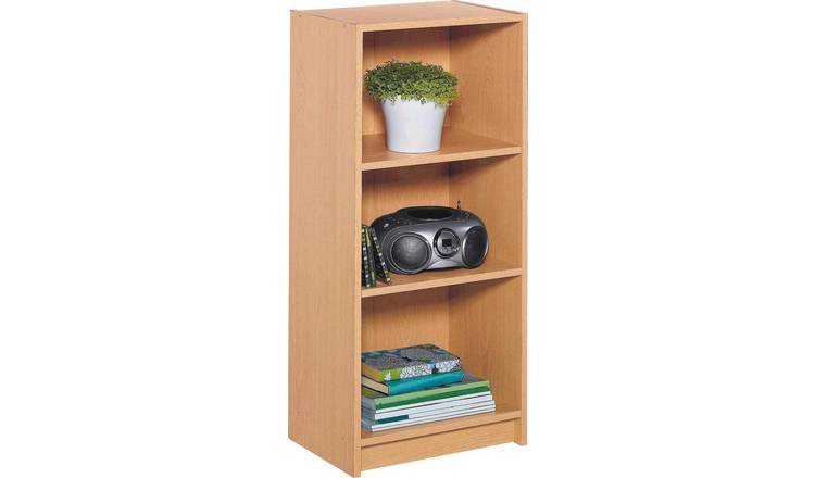 Buy Argos Home Maine 2 Shelf Half Width Bookcase Beech Effect