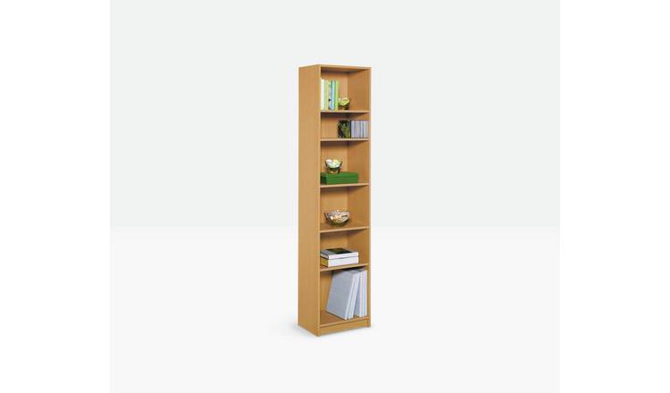 Buy Argos Home Maine 5 Shelf Half Width Bookcase Beech Effect