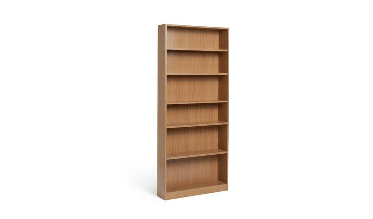 Argos bookcase store oak effect