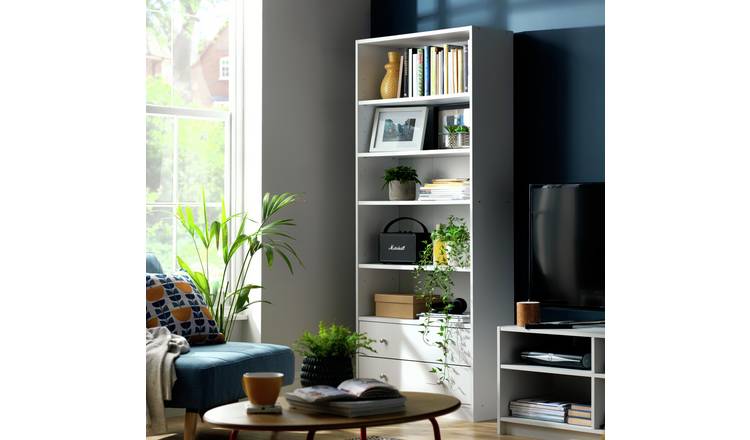 Argos white units for deals living room