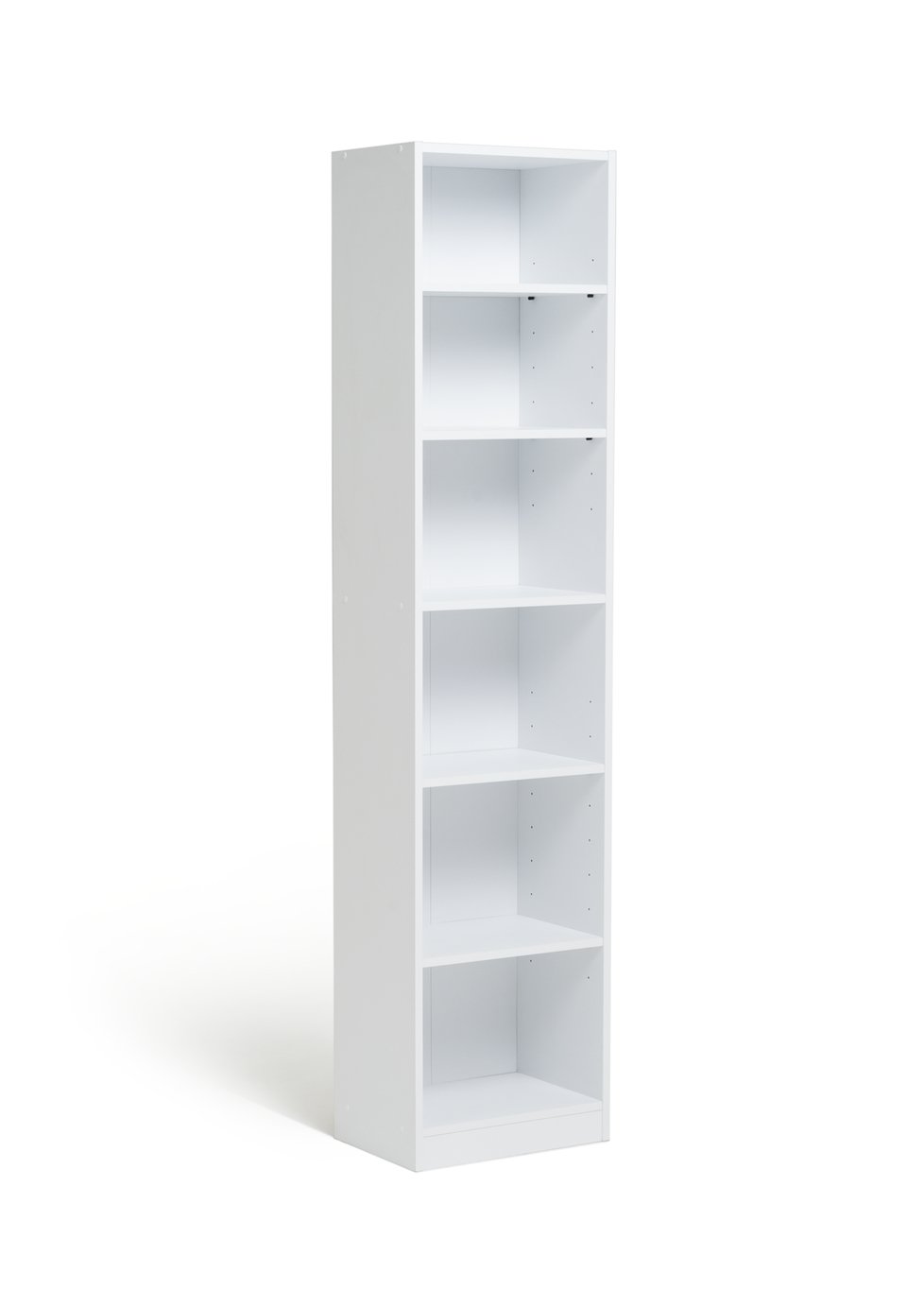 Habitat Maine 5 Shelf Half Width Bookcase - White