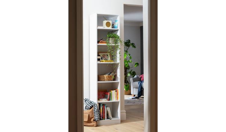 Argos home maine 5 deals shelf half width bookcase