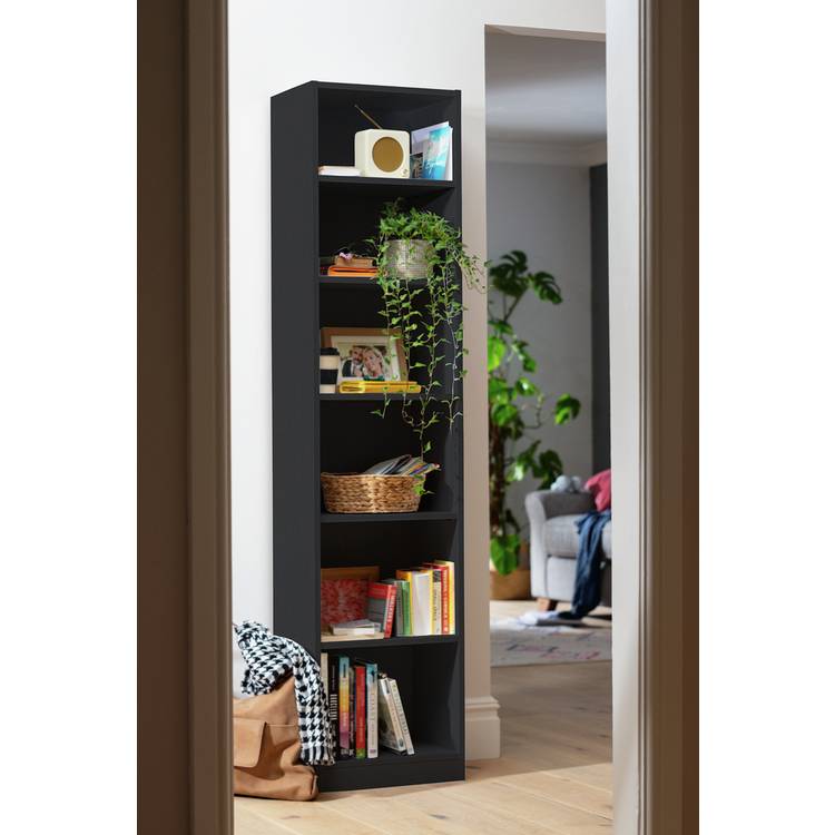Argos Home Maine Narrow Bookcase - Black   0