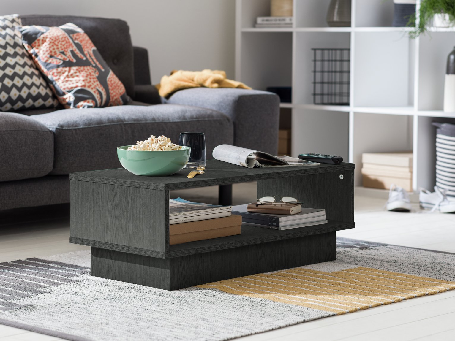 Habitat Cubes 1 Shelf Coffee Table - Black