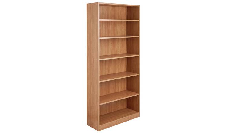 Buy Argos Home Maine 5 Shelf Wide Deep Bookcase Oak Effect