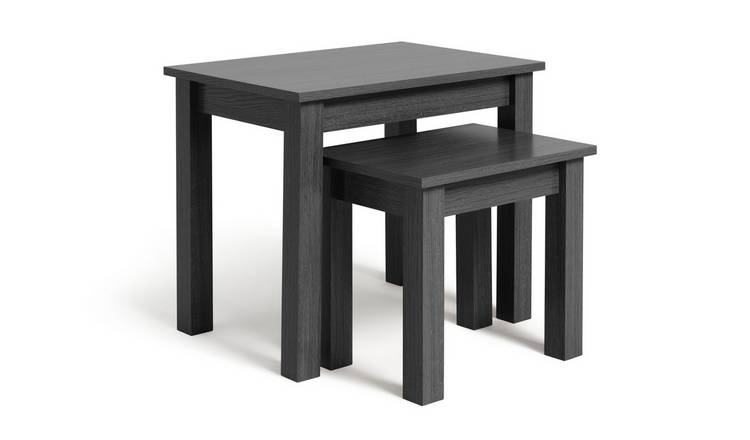 Argos Home Nest of 2 Tables - Black