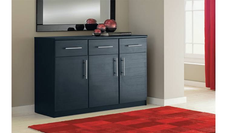 Black gloss deals sideboard argos