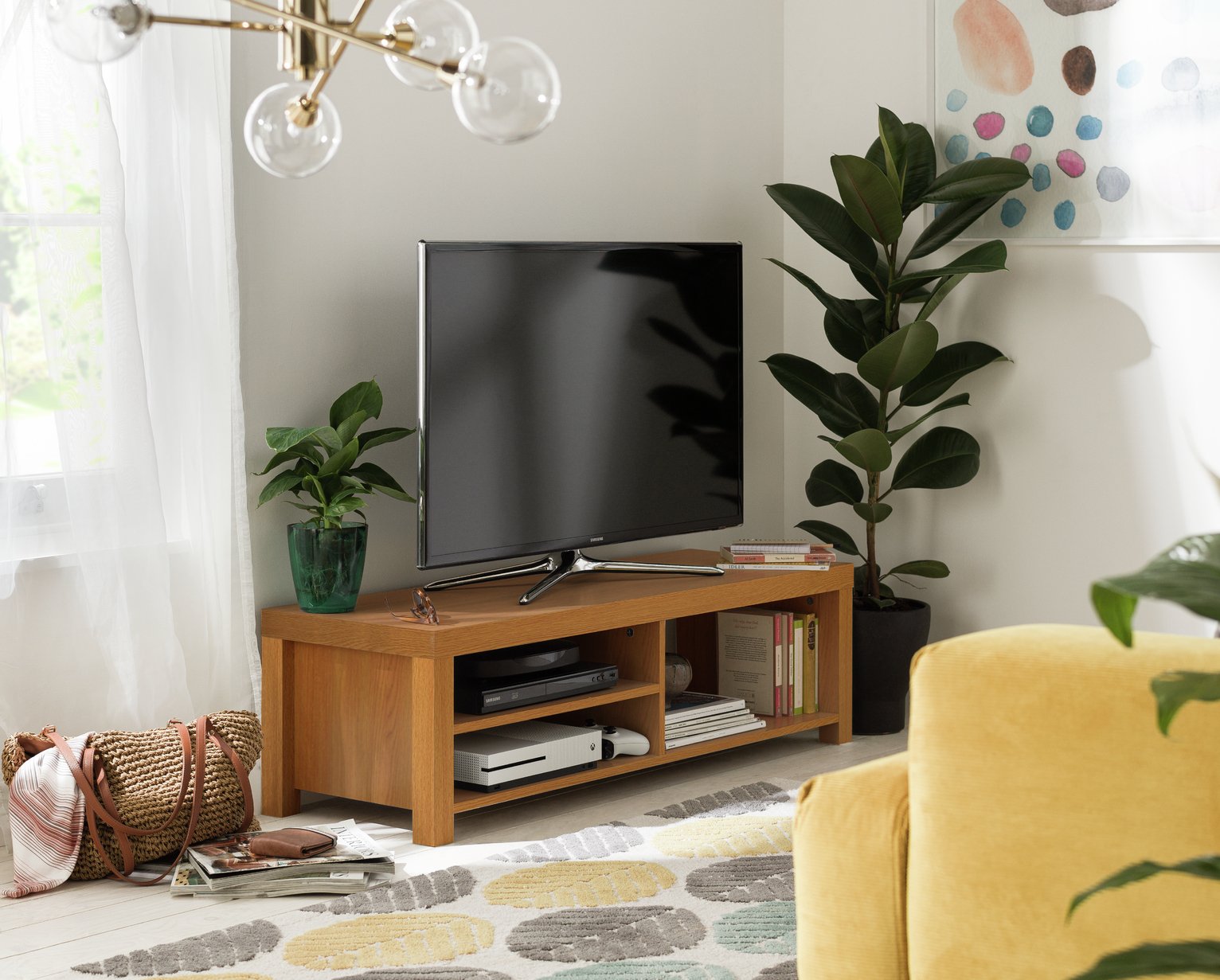 Habitat Charlie TV Unit - Oak Effect