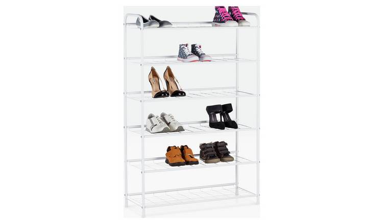 Buy Argos Home 6 Tier White Shoe Rack Shoe Storage Argos