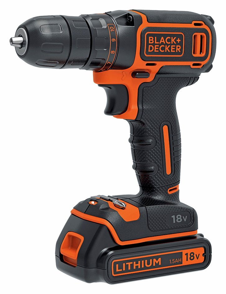 Black and Decker Cordless Drill Driver with 1 Battery 18V (6098683