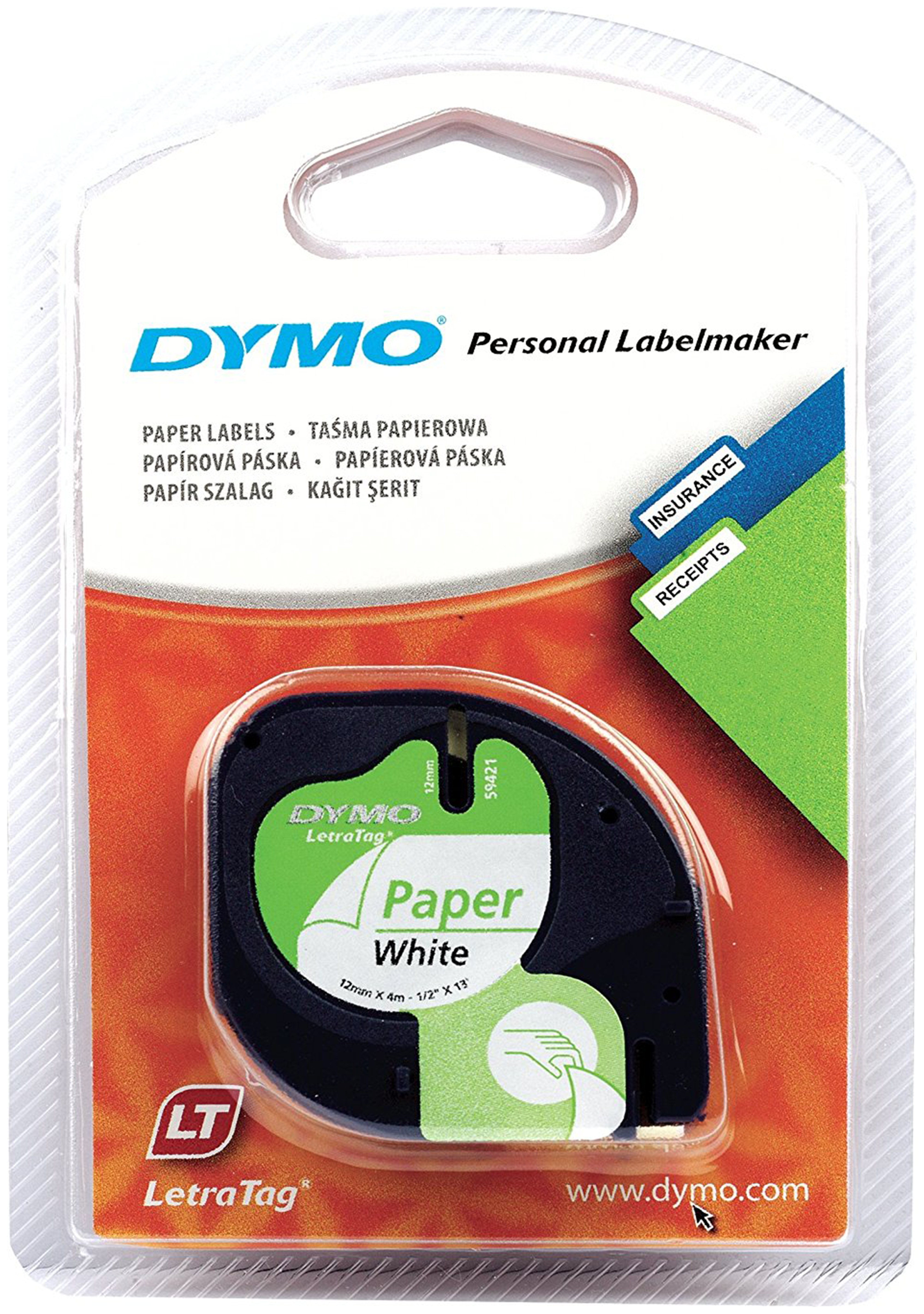 DYMO LetraTag Tape 12mm - Paper/White. Review