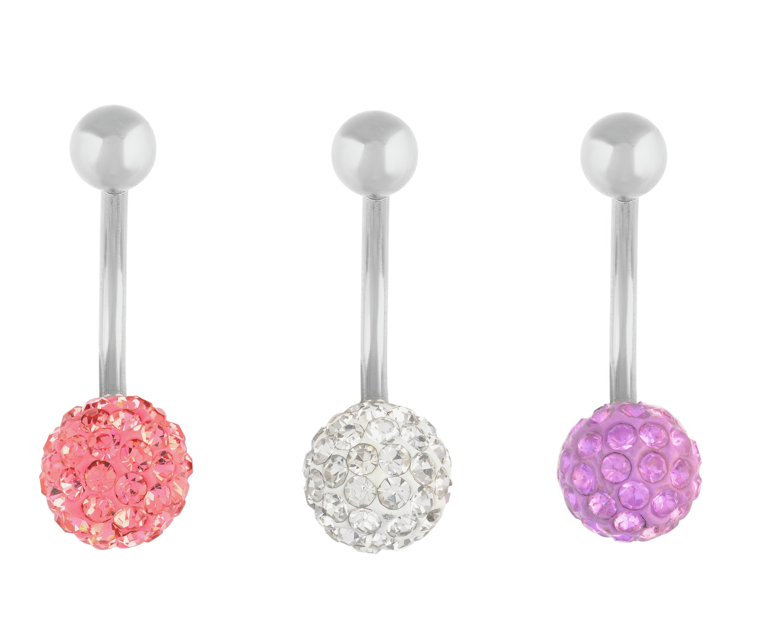 State of Mine Crystal Ball Belly Bars - Set of 3