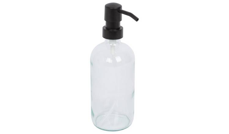 Harbour Housewares Glass Soap Dispenser  - Clear