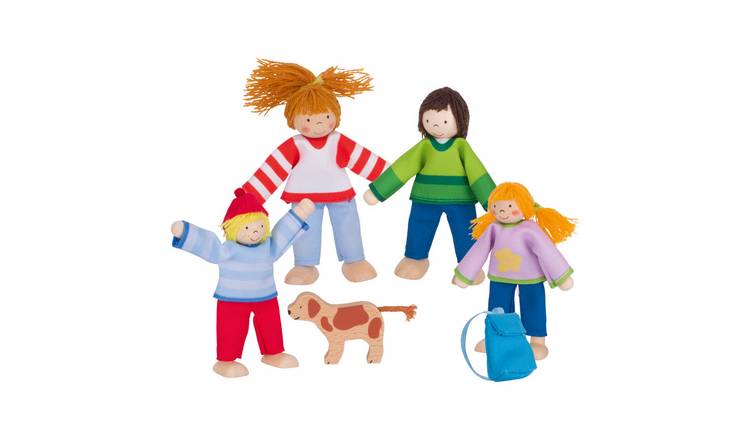 Goki Camping Family Figure Wooden Puppet Set - Age 3+