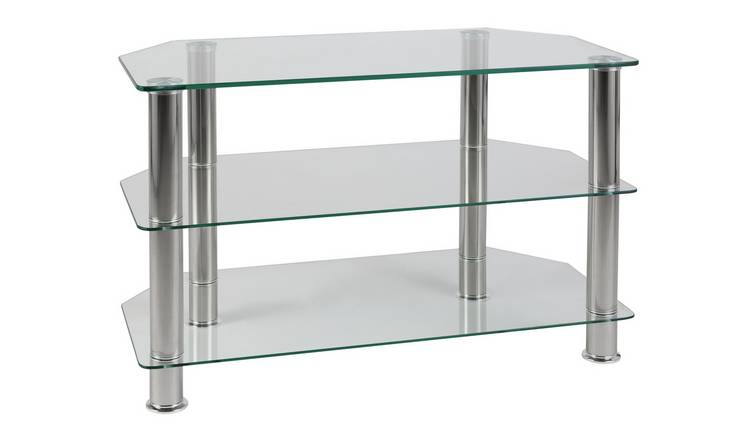 Buy Argos Home Matrix Glass Corner Tv Unit Clear Chrome Tv