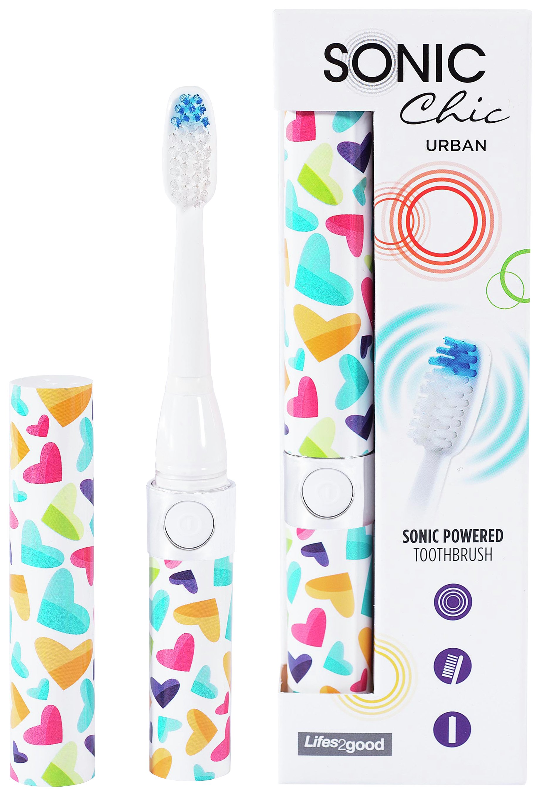 Sonic Chic l2g-tb-lh Urban Loverhearts Toothbrush