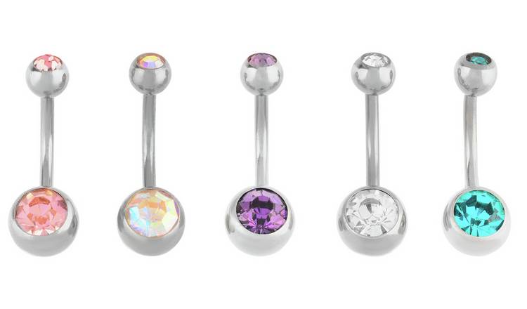 State of Mine Stainless Steel CZ Belly Bars - Set of 5