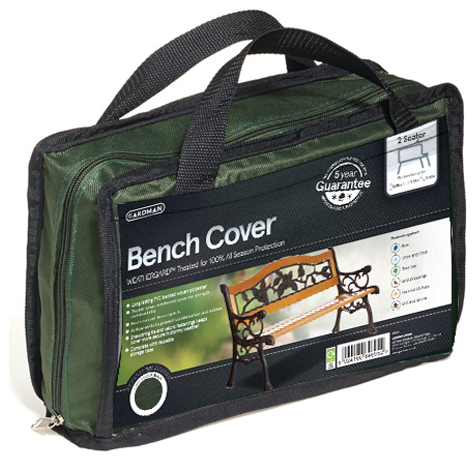 Gardman 2 Seater Bench Cover - Green