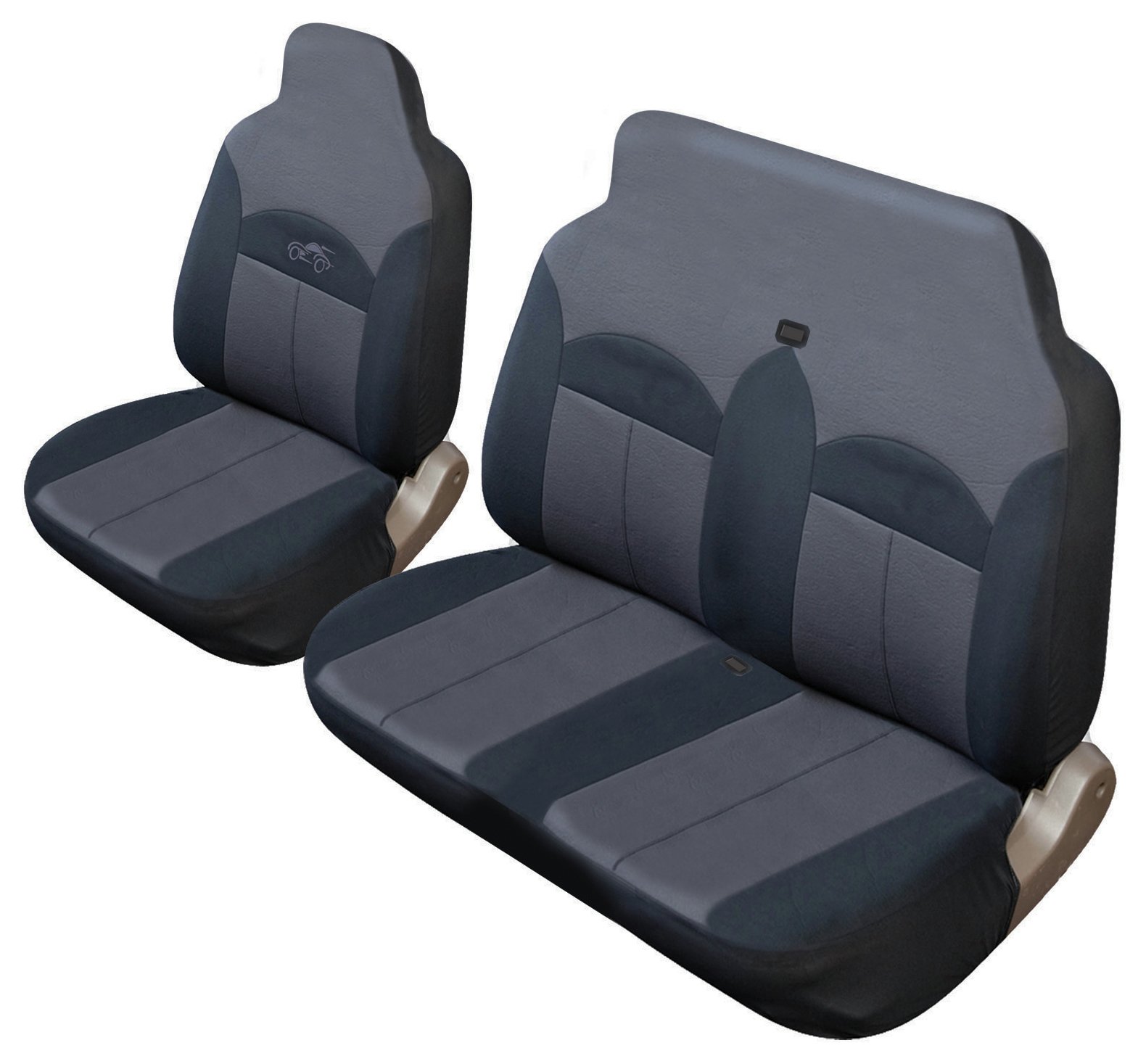 Cosmos Celsius Commercial Seat Cover Set - Black and Grey